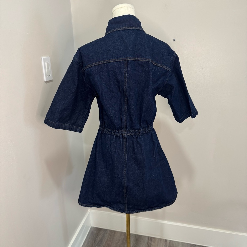 Petal & Pup Dark Denim Mini Shirt Dress - Picture 3 of 8